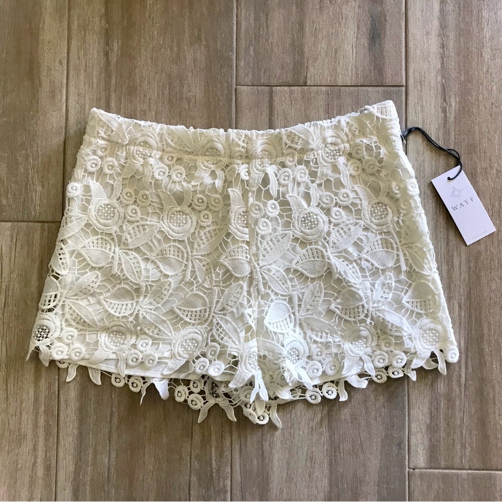 Wayf Crochet Lace Shorts Size Large